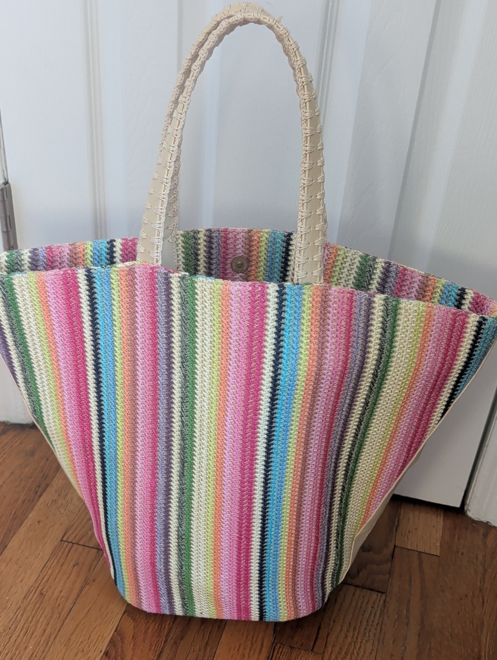 BTB Striped Multicolor Women's Tote Bag - Retails For $168